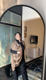 Beige Urdu Calligraphy Print Shawl