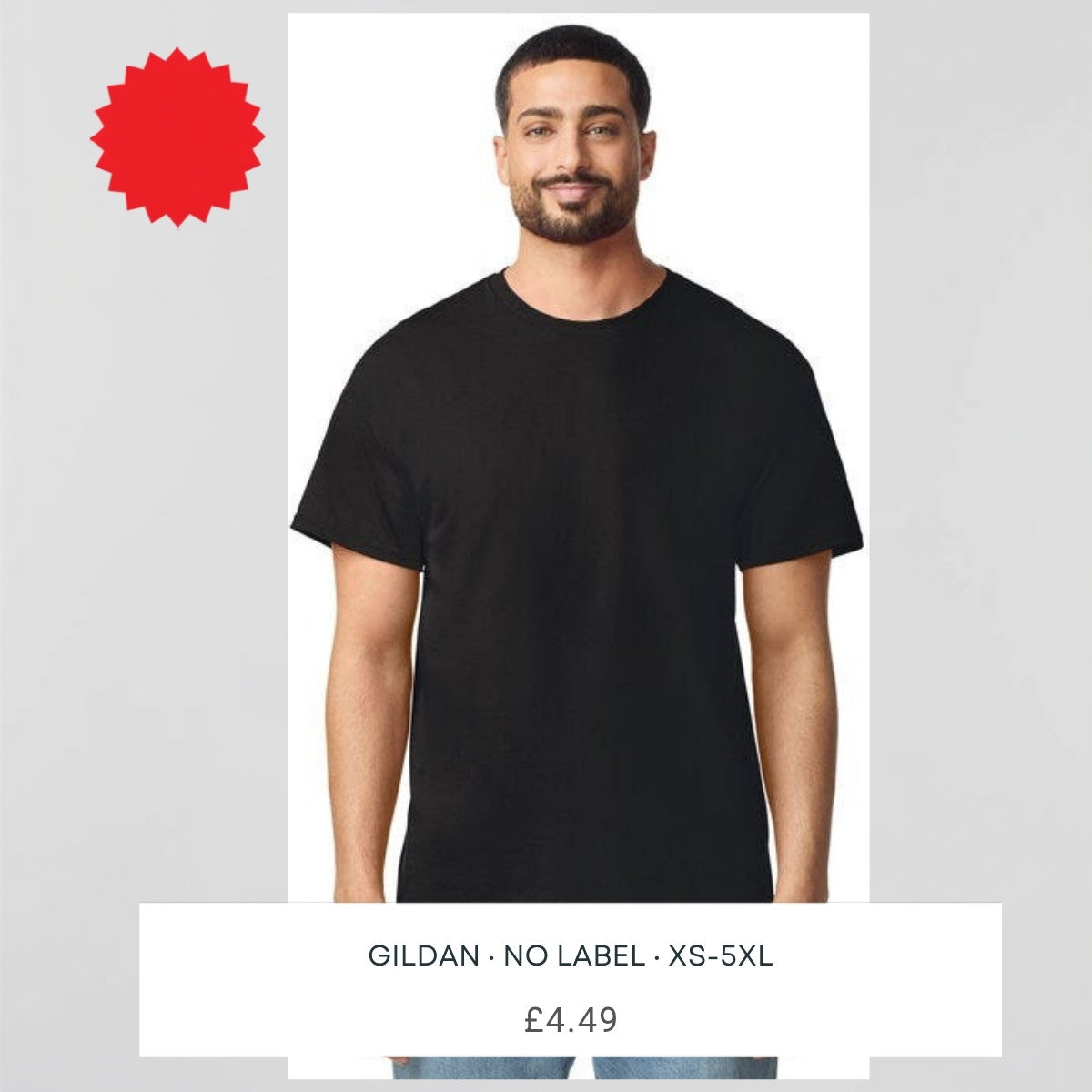Gildan 30NLB0 no label t-shirt - square main image