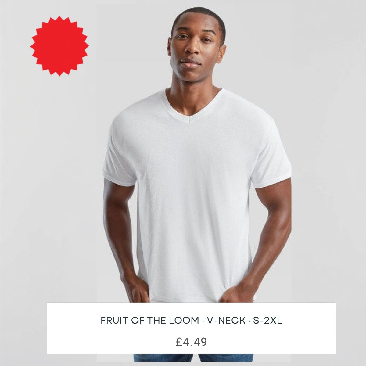 Fruit of the Loom 61426 v-neck t-shirt - square main image