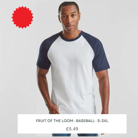 Fruit of the Loom 61026 baseball t-shirt - square main image