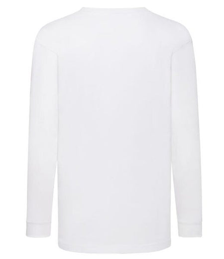 Fruit Of The Loom Kids' Valueweight Long Sleeve T-Shirt 100% Cotton