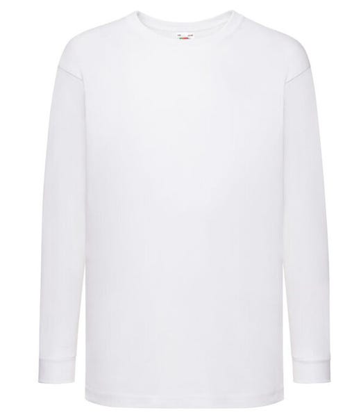 Fruit Of The Loom Kids' Valueweight Long Sleeve T-Shirt 100% Cotton