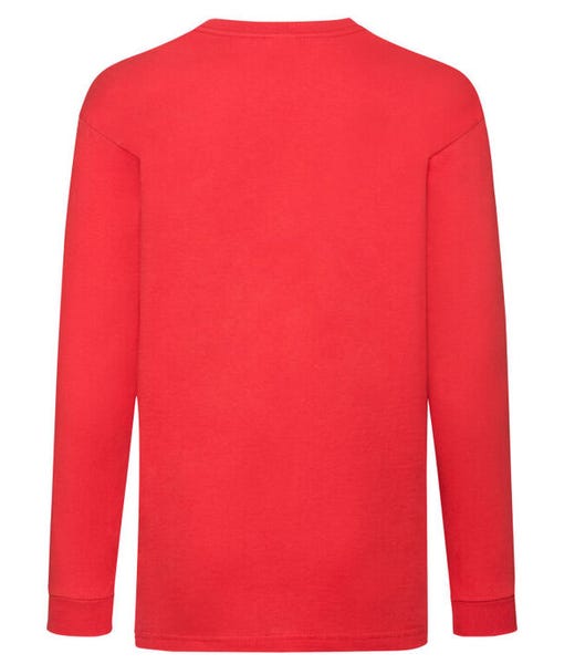 Fruit Of The Loom Kids' Valueweight Long Sleeve T-Shirt 100% Cotton