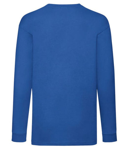 Fruit Of The Loom Kids' Valueweight Long Sleeve T-Shirt 100% Cotton