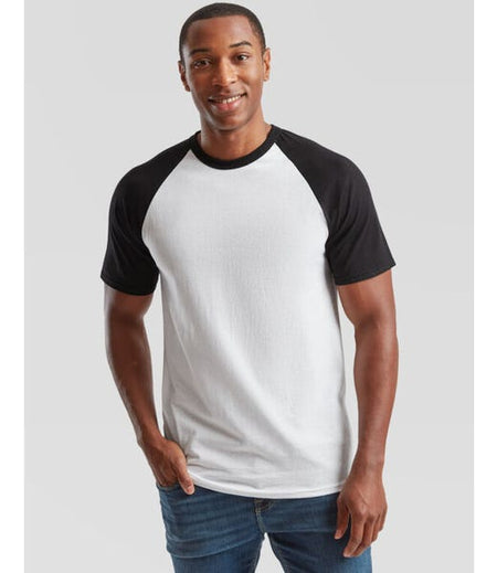Fruit Of The Loom Men's Valueweight Short Sleeve Baseball T-Shirt