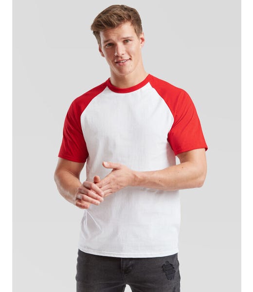 Fruit Of The Loom Men's Valueweight Short Sleeve Baseball T-Shirt