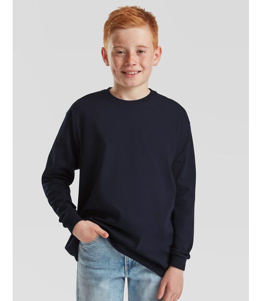 Fruit Of The Loom Kids' Valueweight Long Sleeve T-Shirt 100% Cotton
