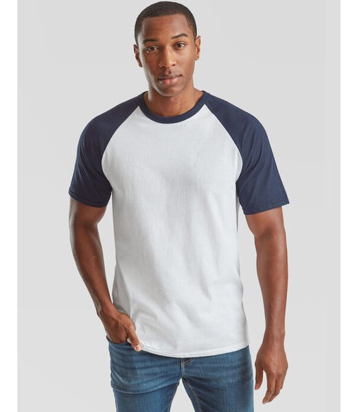 Fruit Of The Loom Men's Valueweight Short Sleeve Baseball T-Shirt