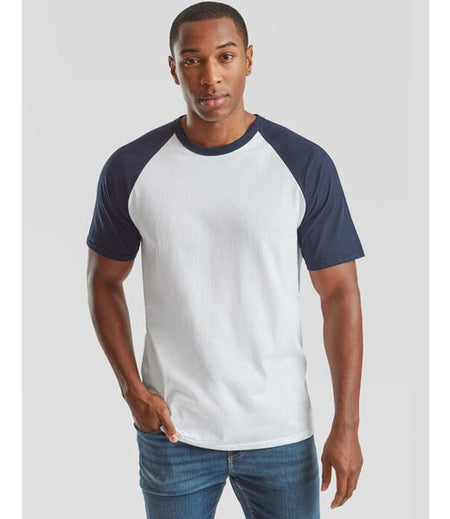 Fruit Of The Loom Men's Valueweight Short Sleeve Baseball T-Shirt
