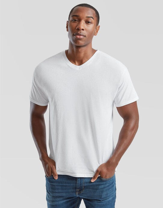 Fruit of the Loom Mens Original V-Neck T-Shirt