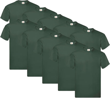 Fruit Of The Loom Men's Iconic Lightweight Ringspun Tee 5 Pack T-Shirt Black Large