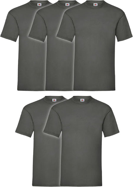 Fruit Of The Loom Men's Iconic Lightweight Ringspun Tee 5 Pack T-Shirt Black Large